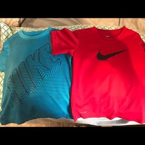 Two Nike dry fit t shirts